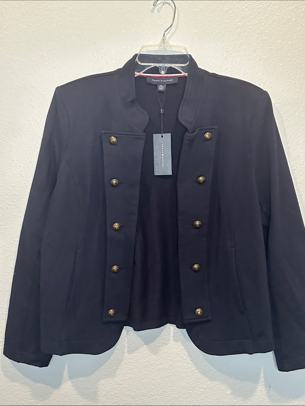 Tommy Hilfiger NWT Navy Band Jacket XL Gold Buttons Military Blazer